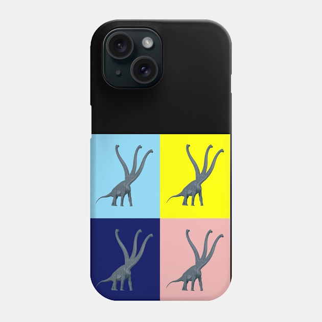 Three-Necked Dinosaur - Multicolor | Long Neck Dino Phone Case by Cosmic Story Designer