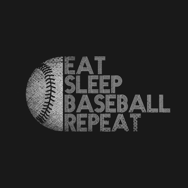 Eat Sleep Baseball Repeat Baseball Player Funny Baseball by zwestshops