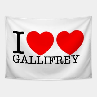 I LOVE GALLIFREY. DOCTOR WHO 2-HEARTED DESIGN Tapestry