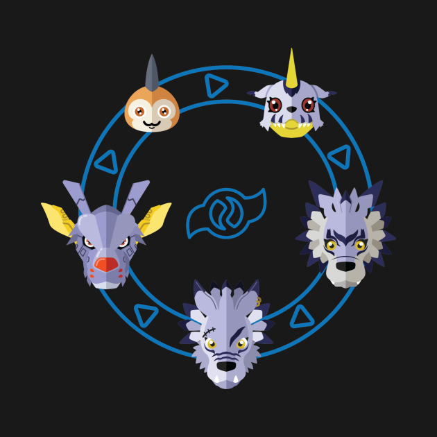 Gabumon/MetalGarurumon Evolution Digimon TShirt TeePublic