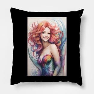 Watercolor Mermaid Beauty Pillow