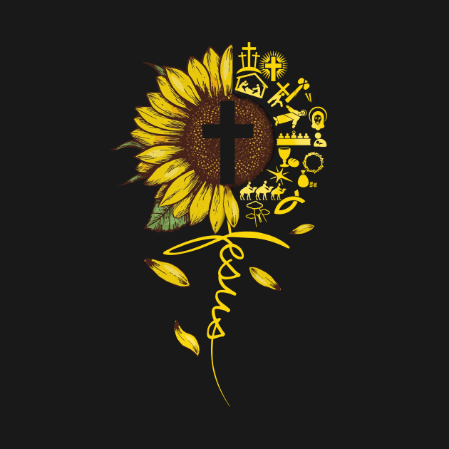 Sunflower Jesus SVG