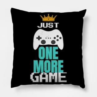 Just One More Game Console Gamer Gaming Fun Pillow