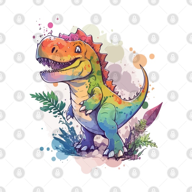 Watercolor T-Rex by PasJules