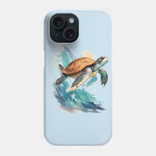 Ocean Majesty: Realistic Sea Turtle Phone Case