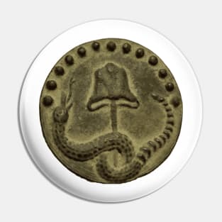 Revolutionary War - Rattlesnake and Liberty Cap Button Pin