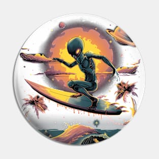 Alien surfing 88070 Pin