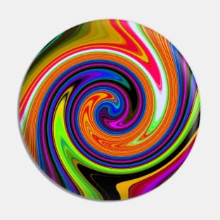 Swirl Retro Orange Pin