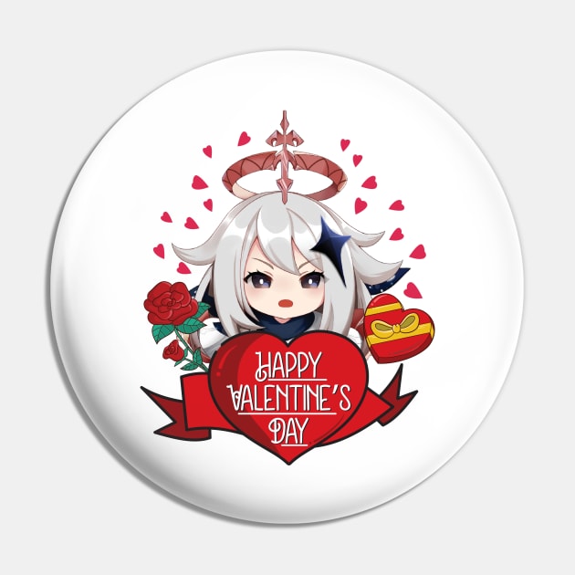 Paimon Genshin Impact Valentines Day Pin by Anime Access