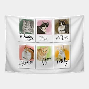 Watercolor Cats Tapestry