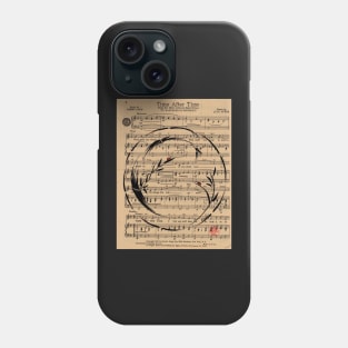 Time After Time - Sumie Enso Ink Brush Painting on Vintage Sheet Music Phone Case