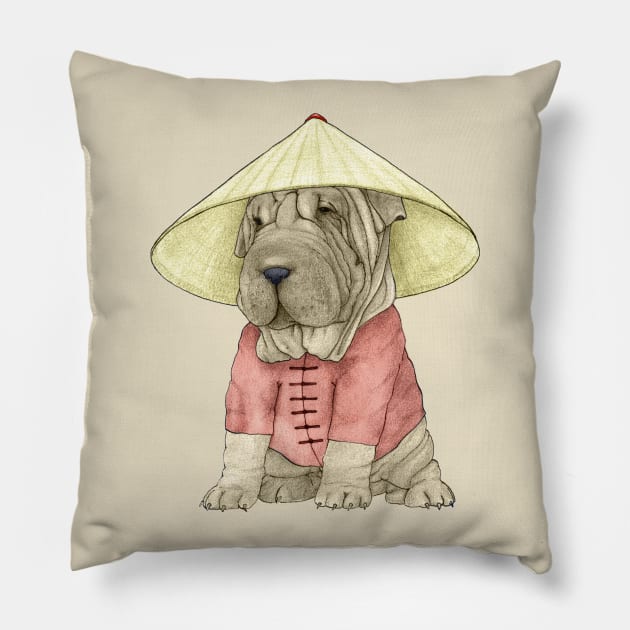 Shar pei Pillow by Barruf