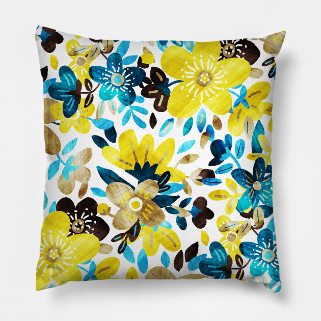 yellow flower pillows