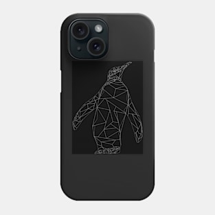 Black Geo-Penguin Phone Case