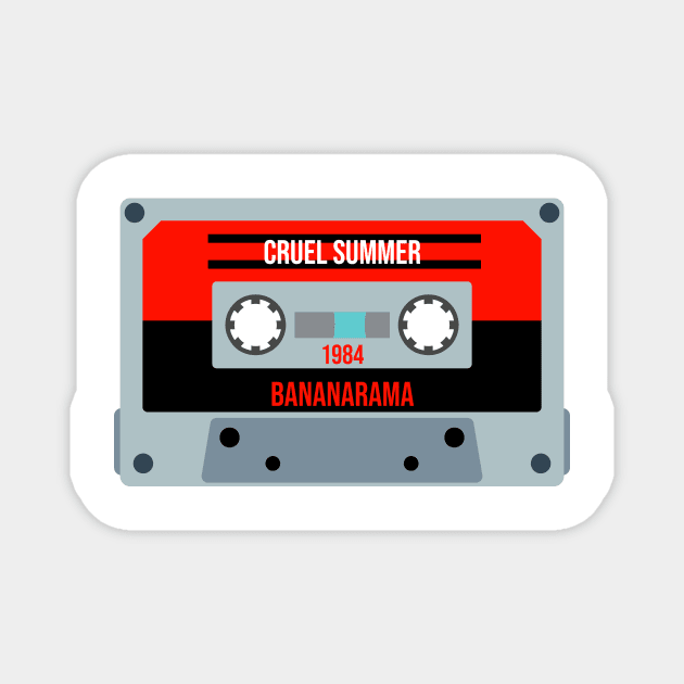 Bananarama Classic Retro Cassette Magnet by PowelCastStudio