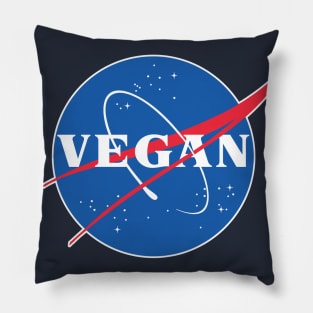 VEGAN - Nasa Parody Logo Design Pillow