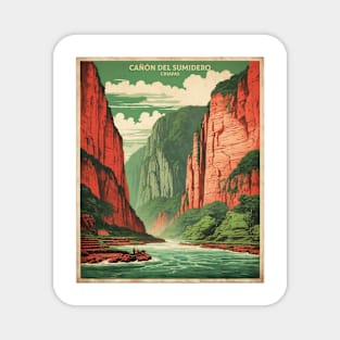 Cañon del Sumidero Chiapas Mexico Vintage Poster Tourism Magnet