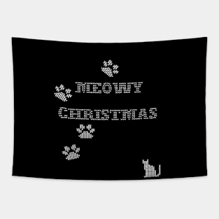 Meowy (Merry) Christmas - Cat Funny Sweater Tapestry