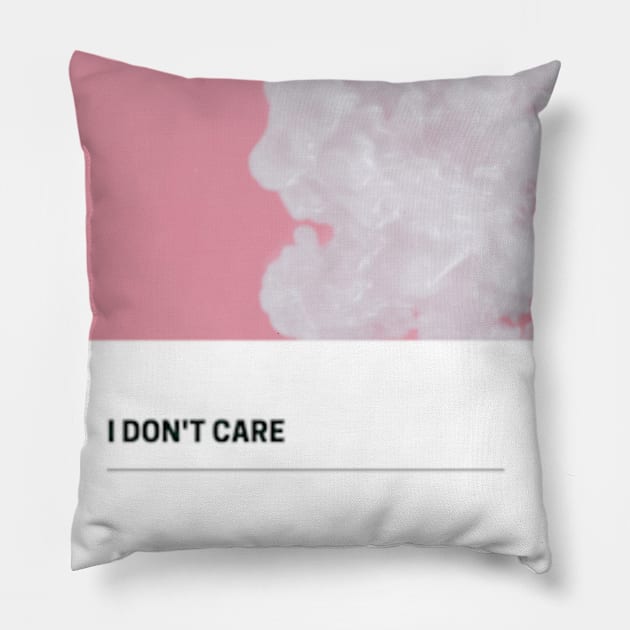 I don't care Pillow by missguiguitte