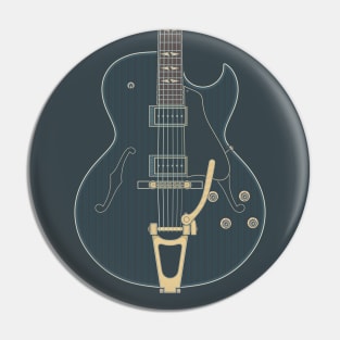 Dark Rock Hollow Body Guitar Pin