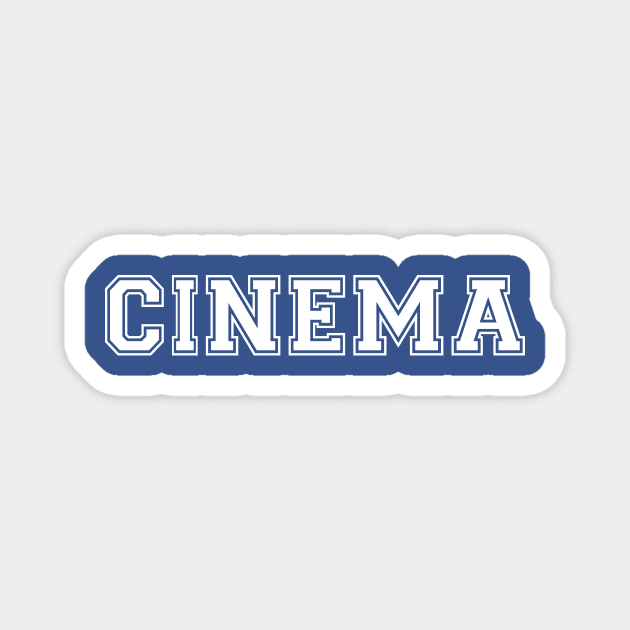 CINEMA (White) Magnet by ThatShelf.com