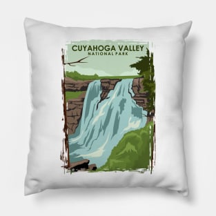 Cuyahoga National Park Travel Poster Pillow