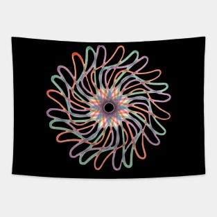 Spirograph Pinwheel Pattern Tapestry