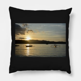 Coucher de soleil Plage des Philippines Pillow