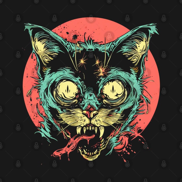 Creepy Cat Zombie by OscarVanHendrix