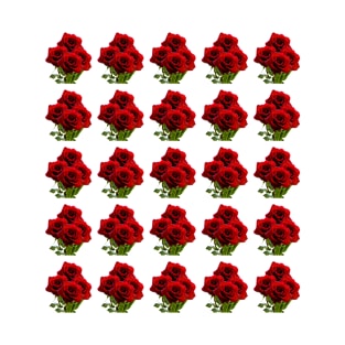 Bunch of Roses Wallart Pattern T-Shirt