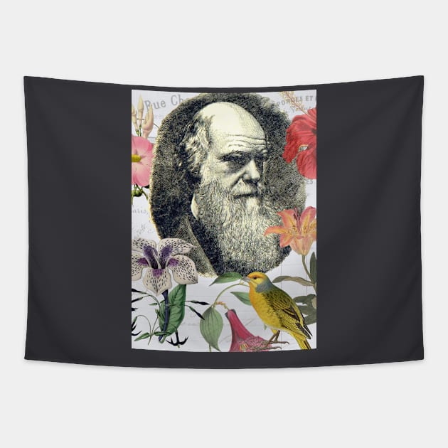 Charles Darwin Tapestry by White B Gifts