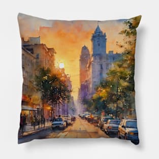 Beautiful Oil Painted Sunrise Pillow