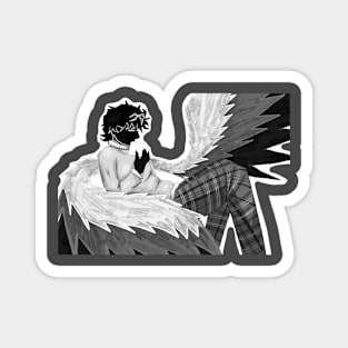 Angel drinking coffee Magnet