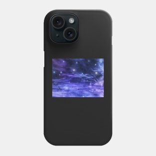 Asteroids in space nebula Phone Case