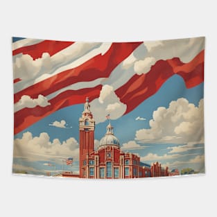 Forth Worth United States of America Tourism Vintage Poster Tapestry