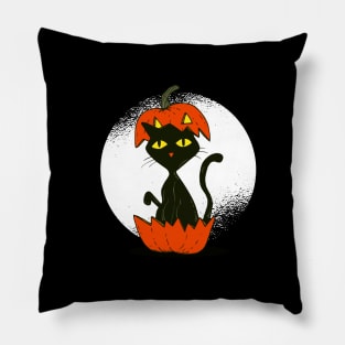 Cat in Pumpkin Pillow