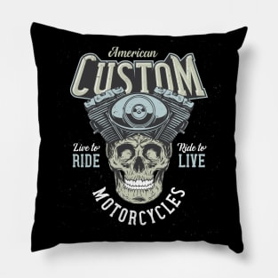 American Custom Cool Biker Design Pillow