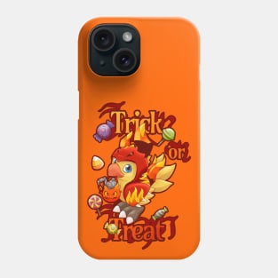 Trick or Treat Alpha and Omega - a Halloween dress up chocobo to enjoy the season with Phone Case