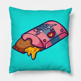 Caution: Hot Feelings Pocket Pie Pillow