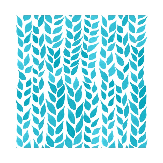 Simple Watercolor Leaves -  Light Blue by monitdesign