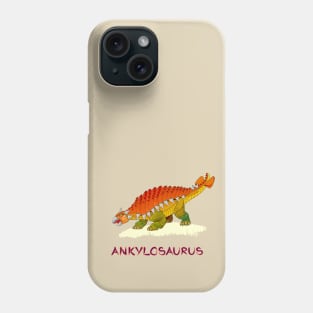 Illustration of ankylosaurus Phone Case