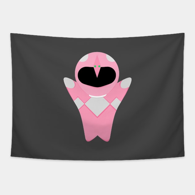 mini pink ranger Tapestry by prettyguardianstudio