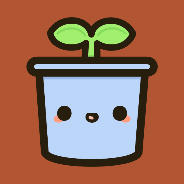 Cute sprout in pot by peppermintpopuk