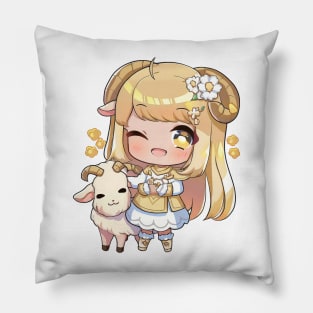 Capricorn the Goat Chibi Zodiac Anime Girl Pillow