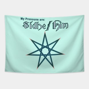 Faerie Pronouns: Sidhe Him Tapestry