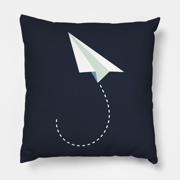 Adventure Paper Plane Pillow by UniqueDesignsCo