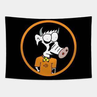 Cartoon Cow Tapestry