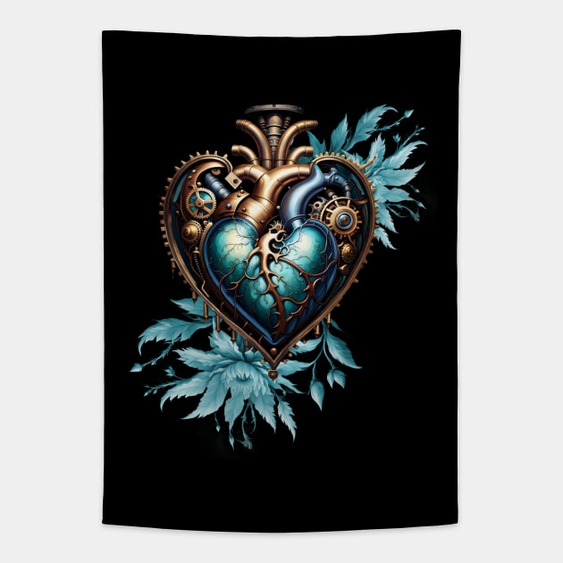Wonderful elegant steampunk heart. Tapestry by Nicky2342