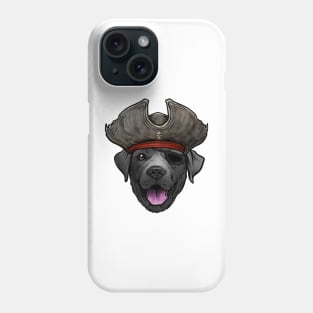 Black Labrador Retriever Pirate Phone Case