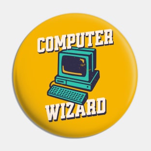 Computer Wizard - Vintage Pin